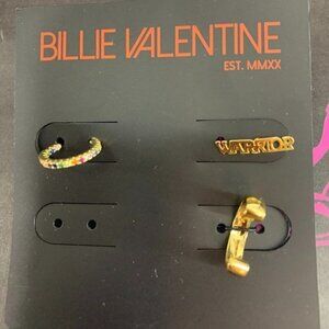 Billy Valentine 14k GP  Warrior Stack Earrings